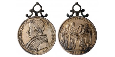 Vatikán XVI. Gergely scudo 1831 Róma